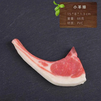 Lifelike Meat Replica Props for Photography and Home Decor - Realistic Steak, Pork, and Bacon Models - Très Elite