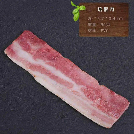 Lifelike Meat Replica Props for Photography and Home Decor - Realistic Steak, Pork, and Bacon Models - Très Elite
