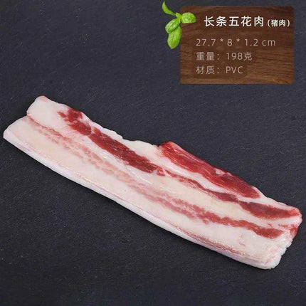 Lifelike Meat Replica Props for Photography and Home Decor - Realistic Steak, Pork, and Bacon Models - Très Elite