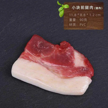 Lifelike Meat Replica Props for Photography and Home Decor - Realistic Steak, Pork, and Bacon Models - Très Elite