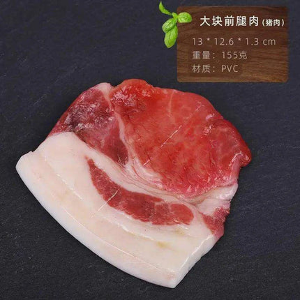 Lifelike Meat Replica Props for Photography and Home Decor - Realistic Steak, Pork, and Bacon Models - Très Elite