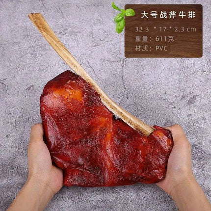 Lifelike Meat Replica Props for Photography and Home Decor - Realistic Steak, Pork, and Bacon Models - Très Elite