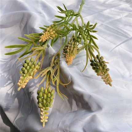 Lifelike Nature-Inspired Plastic Cereal Plant Branches - Set of Realistic Green Accents - Très Elite
