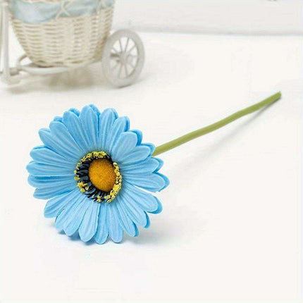 Lifelike Silk Gerbera Daisy Arrangement: Stunning Artificial Floral Decor for Any Occasion..