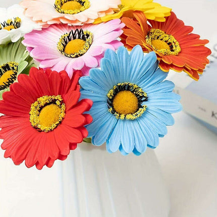Lifelike Silk Gerbera Daisy Arrangement: Stunning Artificial Floral Decor for Any Occasion..