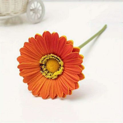 Lifelike Silk Gerbera Daisy Arrangement: Stunning Artificial Floral Decor for Any Occasion..