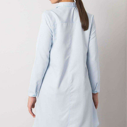 Light Blue Longline Button-Up Shirt - Stylish Comfort for Every Occasion - Très Elite