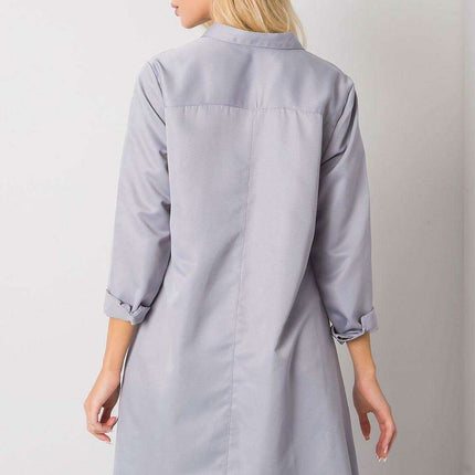 Light Blue Longline Button-Up Shirt - Stylish Comfort for Every Occasion - Très Elite