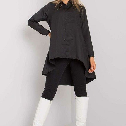 Light Blue Longline Button-Up Shirt - Stylish Comfort for Every Occasion - Très Elite