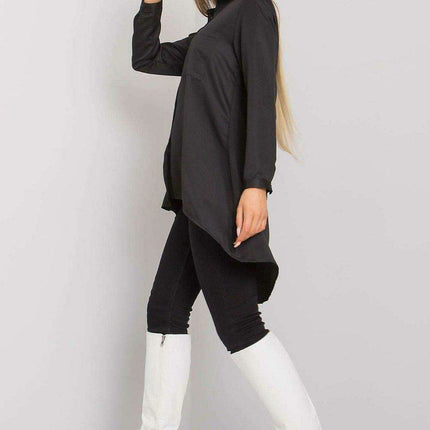 Light Blue Longline Button-Up Shirt - Stylish Comfort for Every Occasion - Très Elite