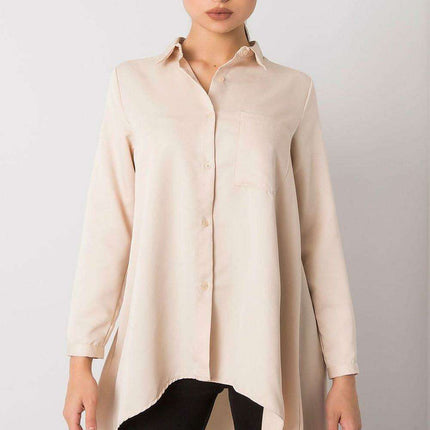 Light Blue Longline Button-Up Shirt - Stylish Comfort for Every Occasion - Très Elite