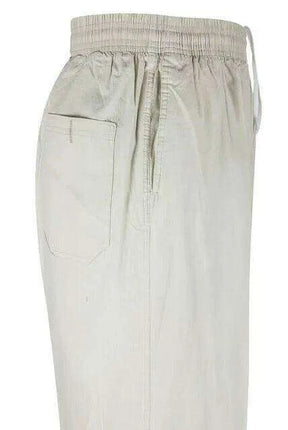 Light Cream Linen Harem Trousers for Men - Perfect for Hajj and Umrah - Très Elite