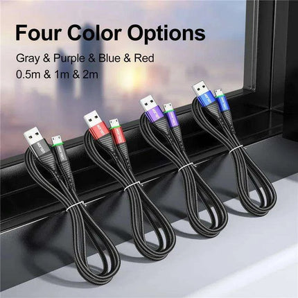 Lightning Speed 5A LED Micro USB Charging Cable - Stylish Data Sync with Illuminated Features - Très Elite