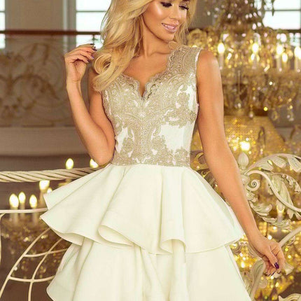 Lilac Lace Charlotte Evening Gown by Numoco - Très Elite