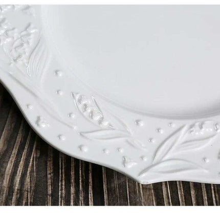 Lily Valley Luxe Porcelain Dining Plate Set - Très Elite