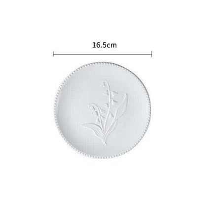 Lily Valley Luxe Porcelain Dining Plate Set - Très Elite