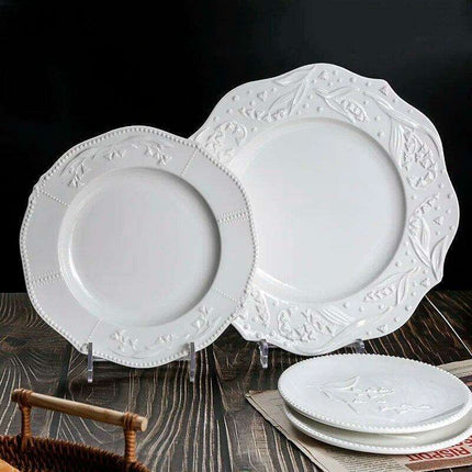 Lily Valley Luxe Porcelain Dining Plate Set - Très Elite