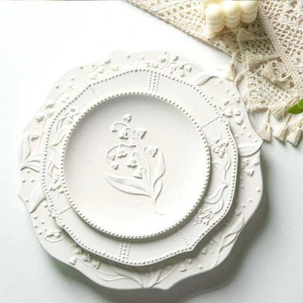 Lily Valley Luxe Porcelain Dining Plate Set - Très Elite