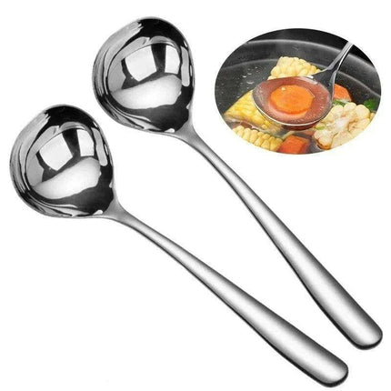 Long Handled Stainless Steel Spoon for Hot Pot, Ice Cream, and More - Très Elite