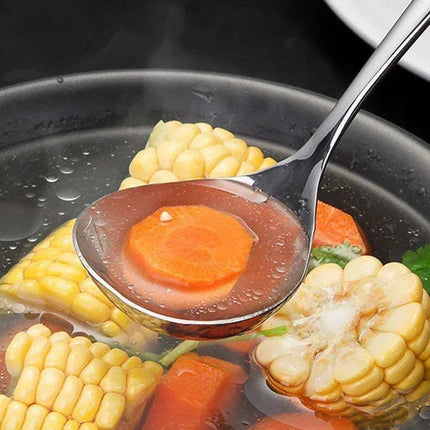 Long Handled Stainless Steel Spoon for Hot Pot, Ice Cream, and More - Très Elite