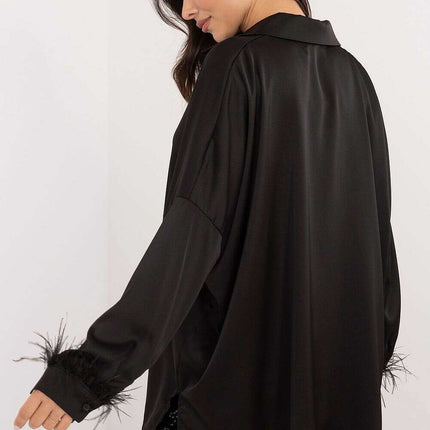 Long Sleeve Shirt 203104 Women Brown Polyester Blend - Très Elite