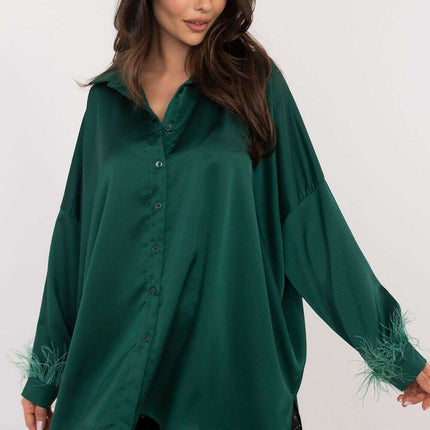 Long Sleeve Shirt 203104 Women Brown Polyester Blend - Très Elite