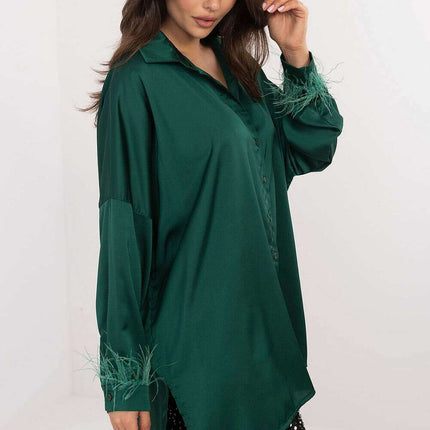 Long Sleeve Shirt 203104 Women Brown Polyester Blend - Très Elite