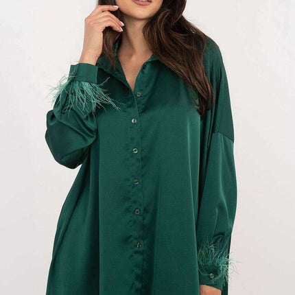 Long Sleeve Shirt 203104 Women Brown Polyester Blend - Très Elite