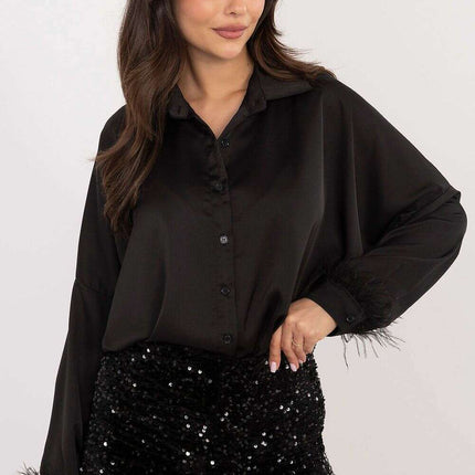 Long Sleeve Shirt 203104 Women Brown Polyester Blend - Très Elite