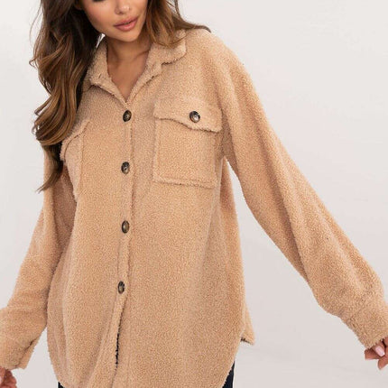 Long Sleeve Shirt Model 200977 Womens Plush Polyester Top - Très Elite
