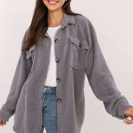 Long Sleeve Shirt Model 200977 Womens Plush Polyester Top - Très Elite