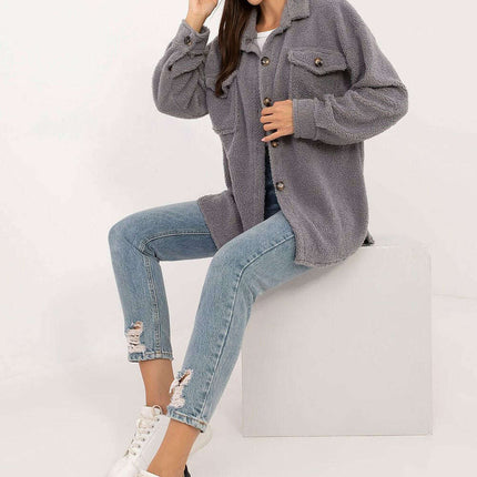 Long Sleeve Shirt Model 200977 Womens Plush Polyester Top - Très Elite
