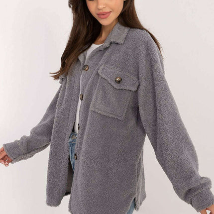 Long Sleeve Shirt Model 200977 Womens Plush Polyester Top - Très Elite