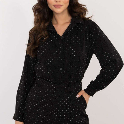 Long Sleeve Shirt Model 203310 With Rhinestone Embellishment