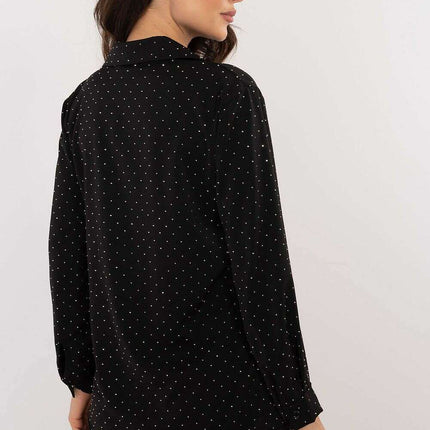 Long Sleeve Shirt Model 203310 With Rhinestone Embellishment - Très Elite