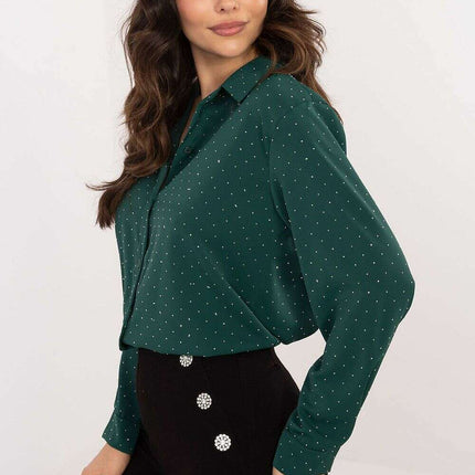 Long Sleeve Shirt Model 203310 With Rhinestone Embellishment - Très Elite