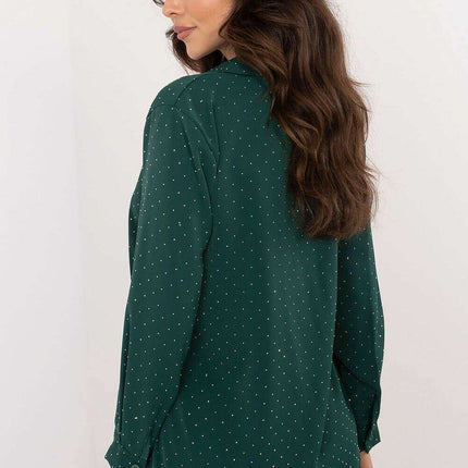 Long Sleeve Shirt Model 203310 With Rhinestone Embellishment - Très Elite