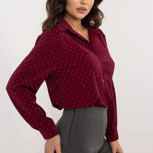 Long Sleeve Shirt Model 203310 With Rhinestone Embellishment