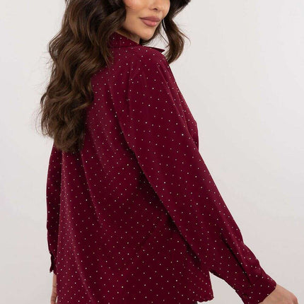 Long Sleeve Shirt Model 203310 With Rhinestone Embellishment - Très Elite