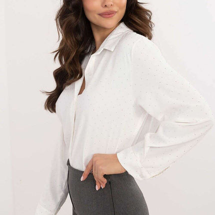 Long Sleeve Shirt Model 203310 With Rhinestone Embellishment - Très Elite