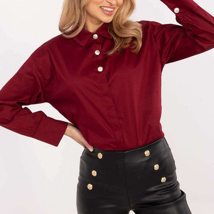 Long Sleeve Shirt Model 204366 For Women In Cotton Fabric - Très Elite