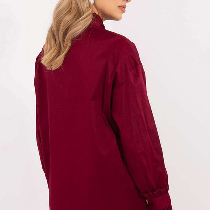 Long Sleeve Shirt Women Cotton Elastane Comfort Fit White - Très Elite