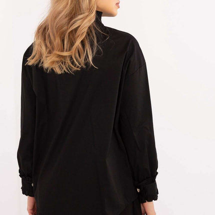 Long Sleeve Shirt Women Cotton Elastane Comfort Fit White - Très Elite