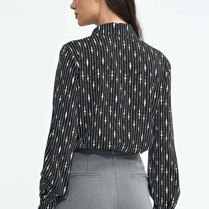 Long Sleeve Viscose Shirt Black Sash 202479 Matterhorn - Très Elite