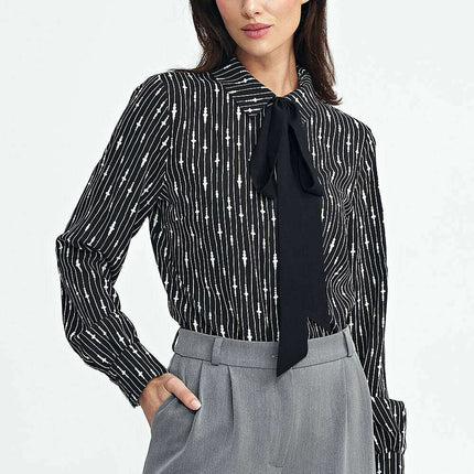 Long Sleeve Viscose Shirt Black Sash 202479 Matterhorn - Très Elite