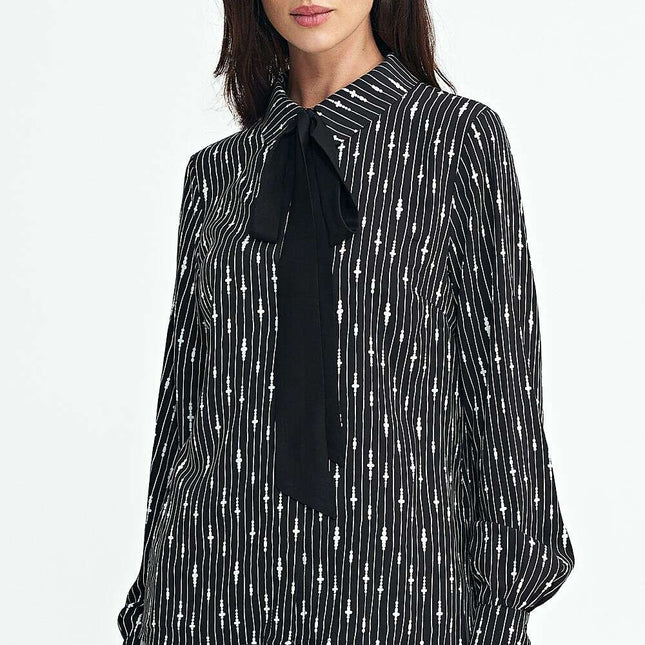 Long Sleeve Viscose Shirt Black Sash 202479 Matterhorn