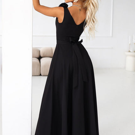 Elegant Black Maxi Dress Model 222461 For Weddings And Events - Très Elite