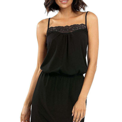 Lorin Luxurious Black Lace Nightgown - Très Elite