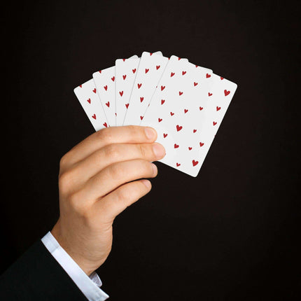 Love-Filled Heart Playing Cards for Enchanting Valentine's Game Nights - Très Elite