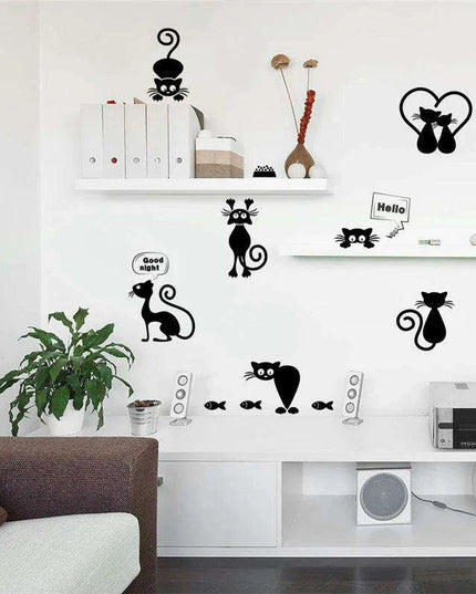 Cat Lover's Dream: Charming Peel and Stick Wall Decals for Playful Spaces